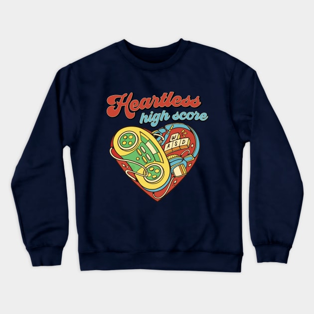 Hesrtless High Scores, Gamer's Anti valentine Crewneck Sweatshirt by XYDstore